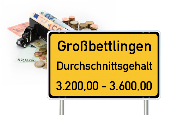 Gehaltsvergleich Großbettlingen - Durchschnittsgehalt - LKW Fahrer Gehalt