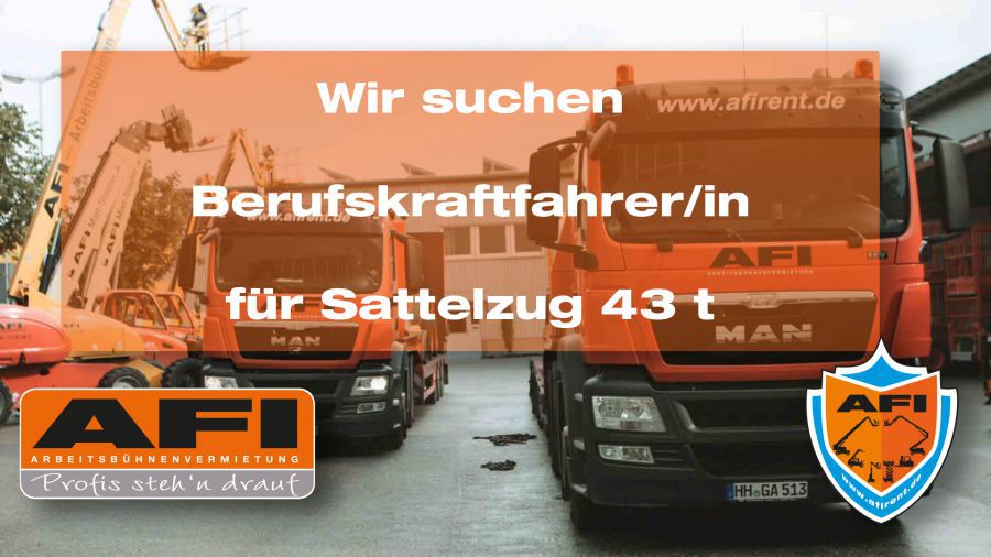 Berufskraftfahrer Job - Stuttgart - AFI GmbH - Arbeitsbühnen
